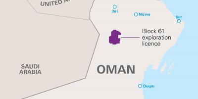 מפה של khazzan עומאן