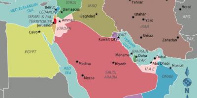 מפה של עומאן המפה במזרח התיכון.